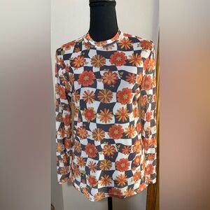 Sheer layering top. Size M. Sweater vest sold separately. I discount bundles.